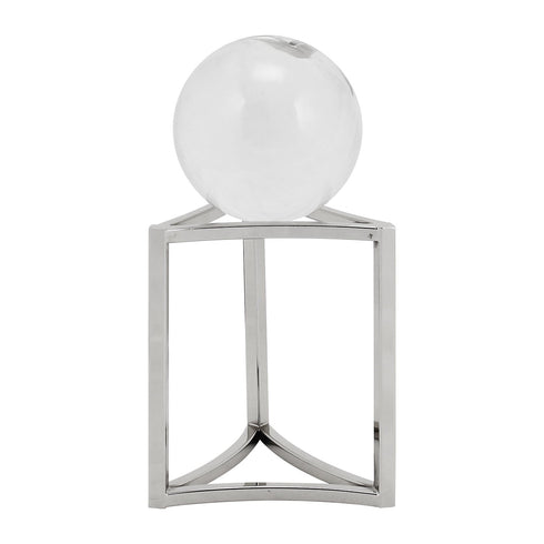 Silver Crystal Ball Stand
